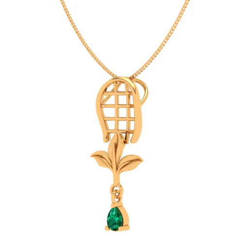 22k Gold Pendant By Pc Chandra With Lovely Brooch - Image 5