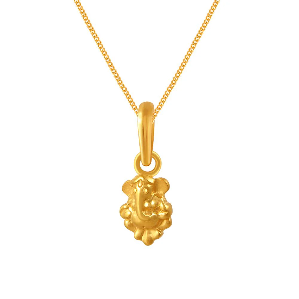 22k Gold Pendant With A Splendid Lord Ganesha Motif - Image 4