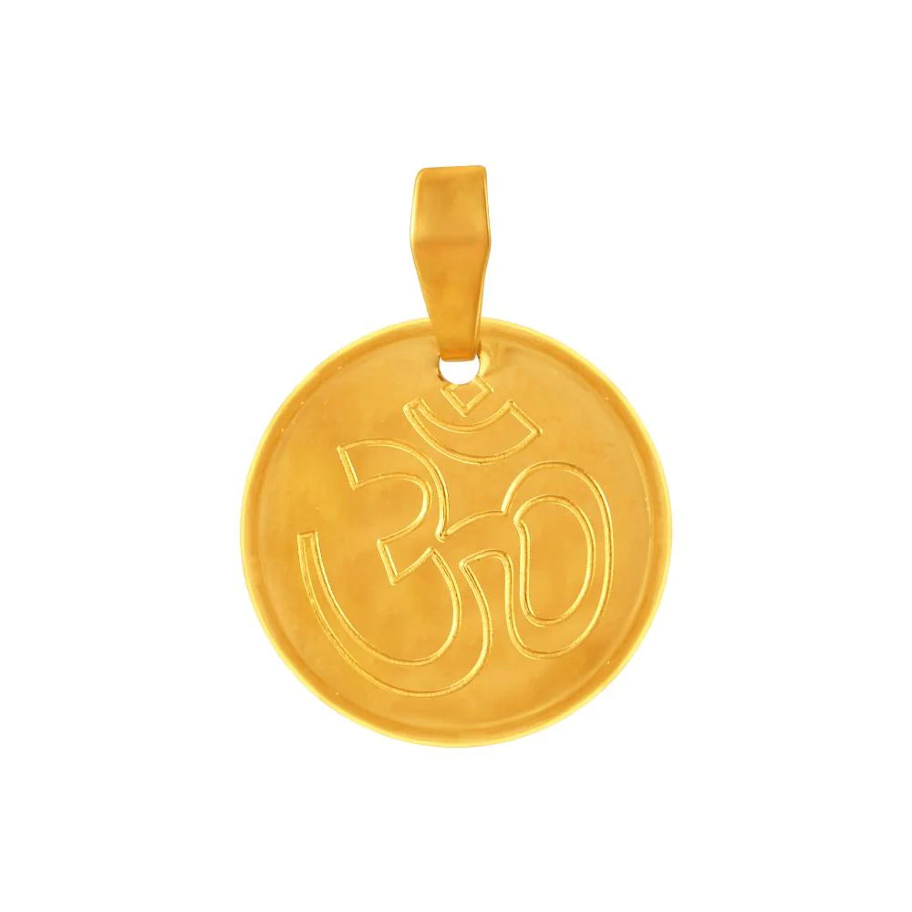 22k Gold Pendant With An Oval Shape And A Lord Ganesha Imagery Embedded Within - Image 2