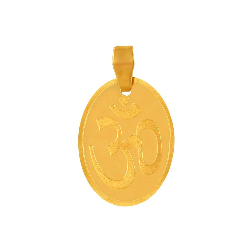 22k Gold Pendant With An Oval Shape And A Lord Ganesha Imagery Embedded Within - Image 2
