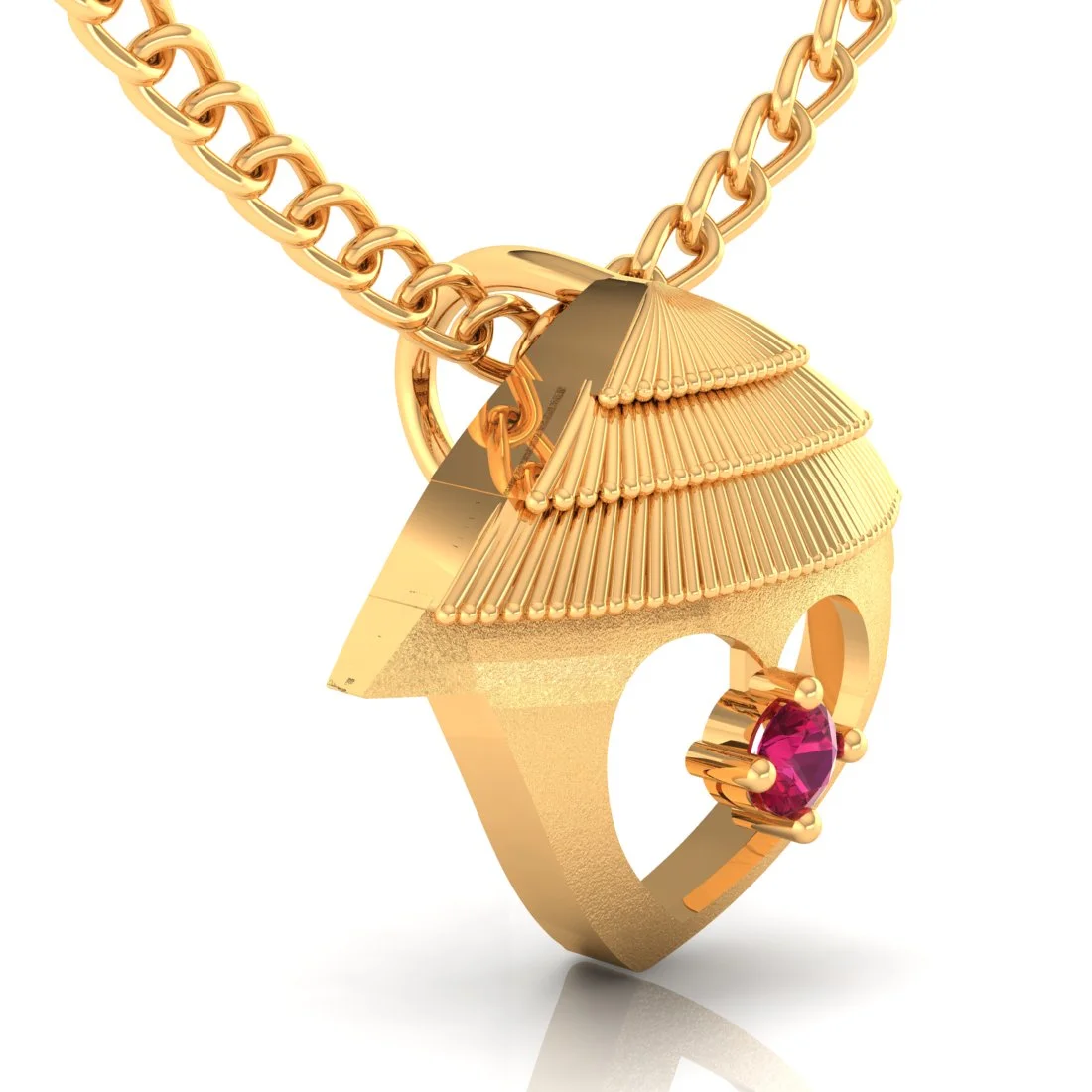 22K Gold Pendant With Sheltered Heart Design - Image 3