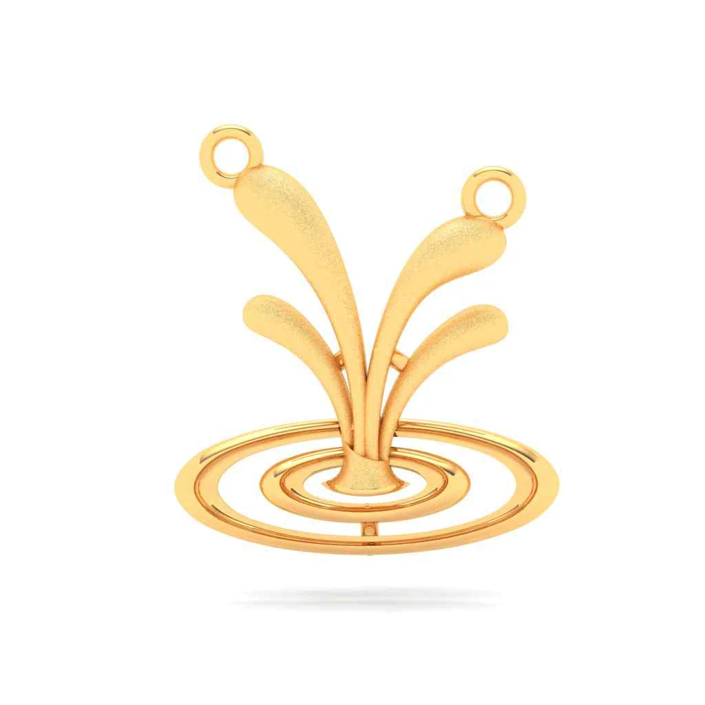 22k Gold Pendant With Solid Droplet Design From Online Exclusive - Image 5