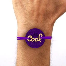22k Gold Rakhi With Cool Written In English - Image 5