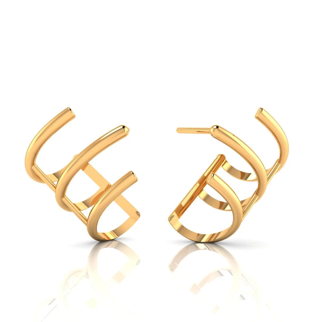 22K Gold Stunning Modern & Elegant Earcuffs for Women - Image 2