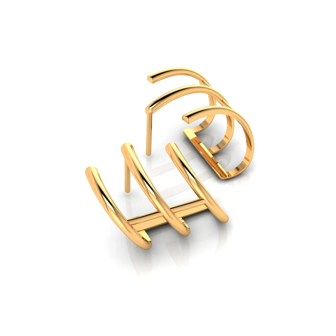 22K Gold Stunning Modern & Elegant Earcuffs for Women - Image 3