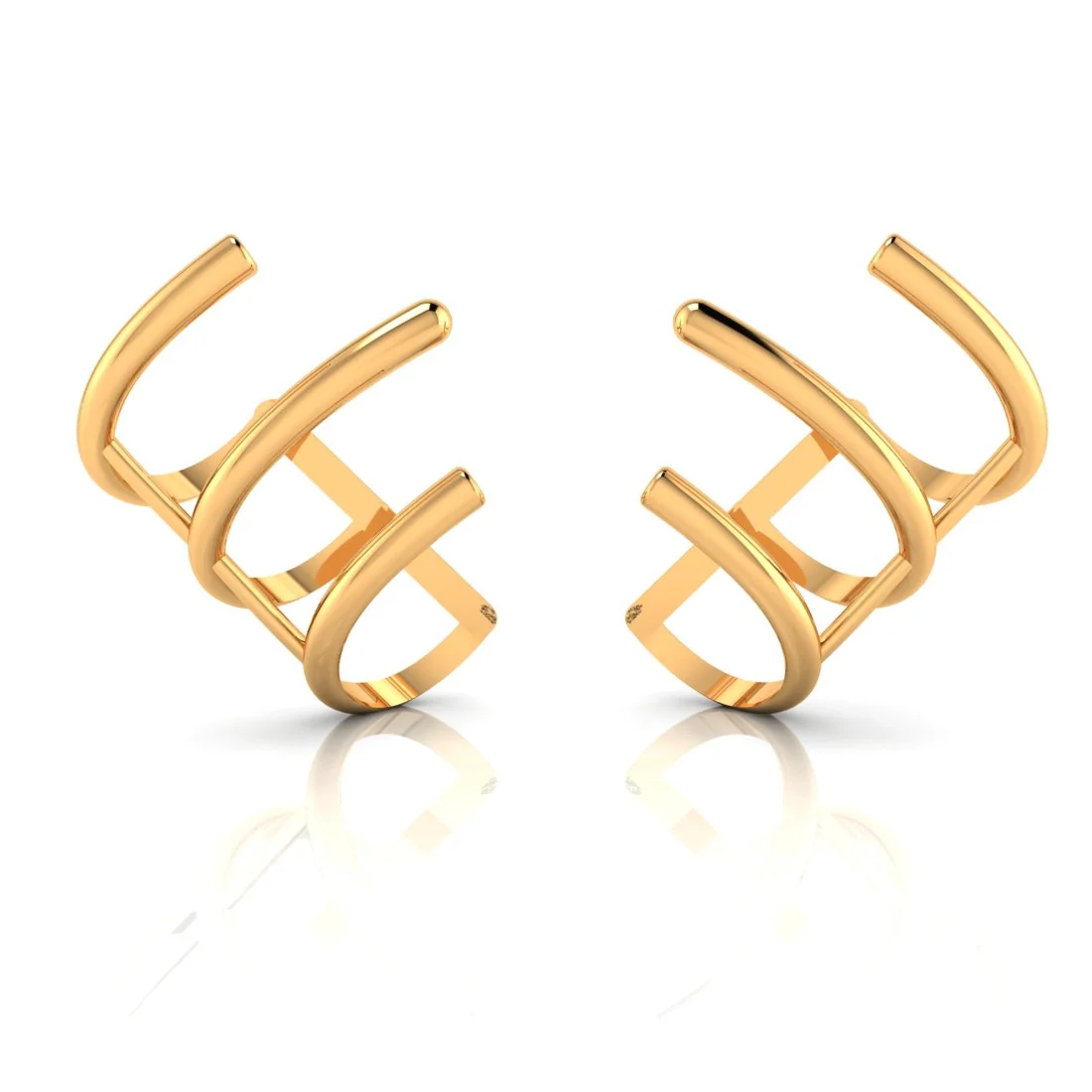 22K Gold Stunning Modern & Elegant Earcuffs for Women - Image 5
