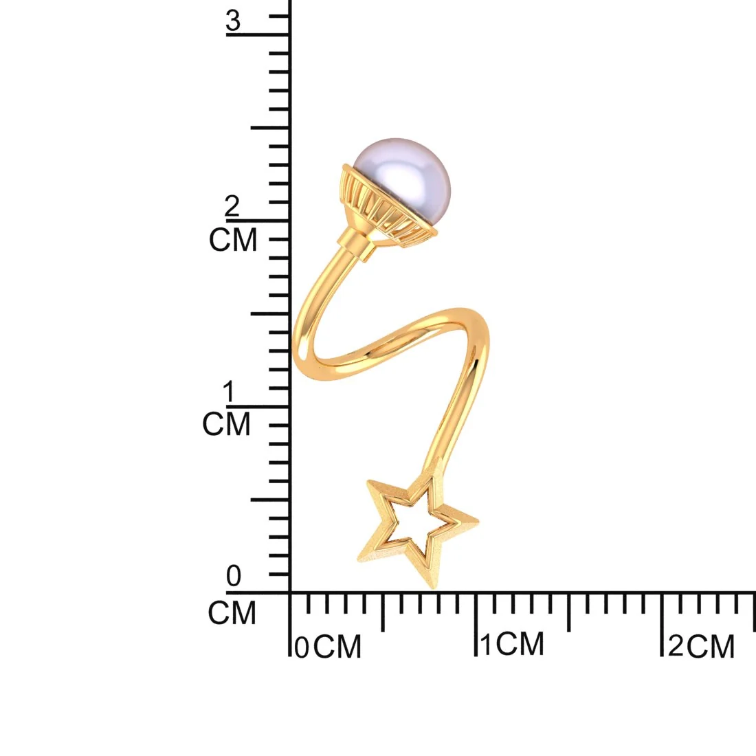 22K Gold Unique Radiant Star-Shaped Earrings for Women - Image 5