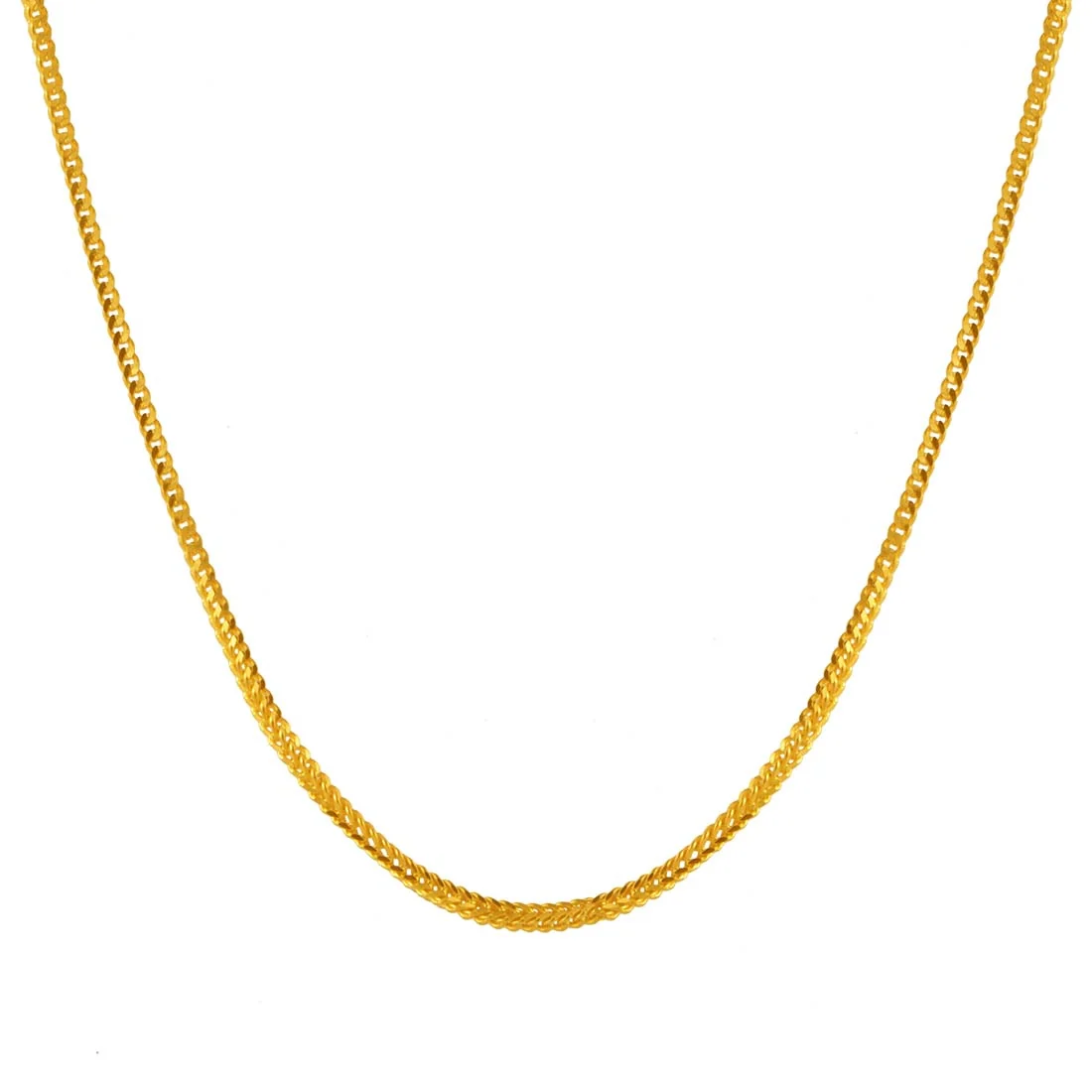 22K Gold Woven Chain Necklace - Image 3
