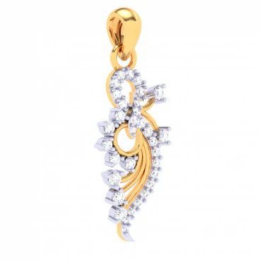 22k Gorgeous Gold Pendant With A Unique Design From Goldlites Collection - Image 2