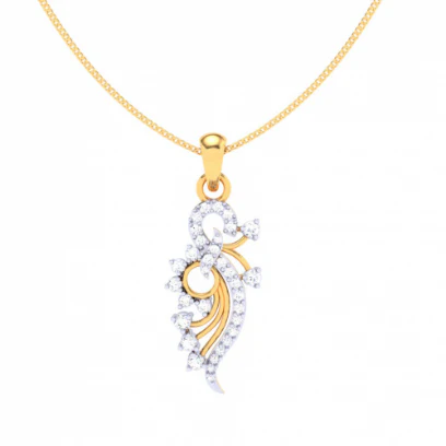 22k Gorgeous Gold Pendant With A Unique Design From Goldlites Collection - Image 3