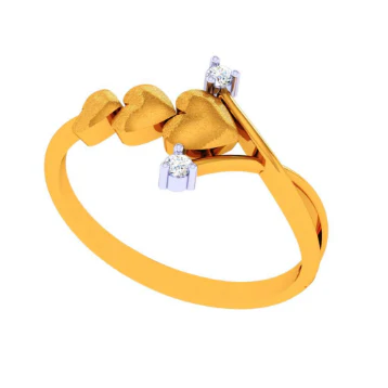 22k Heart Motif Gold Ring - Image 4
