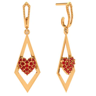 22k Heart Themed Yellow Gold Design For Every Special Occasion. - Image 2