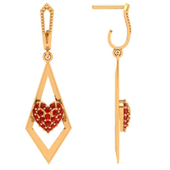 22k Heart Themed Yellow Gold Design For Every Special Occasion. - Image 3