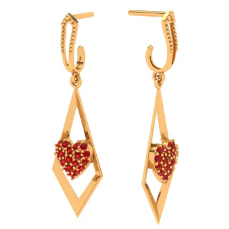 22k Heart Themed Yellow Gold Design For Every Special Occasion. - Image 4