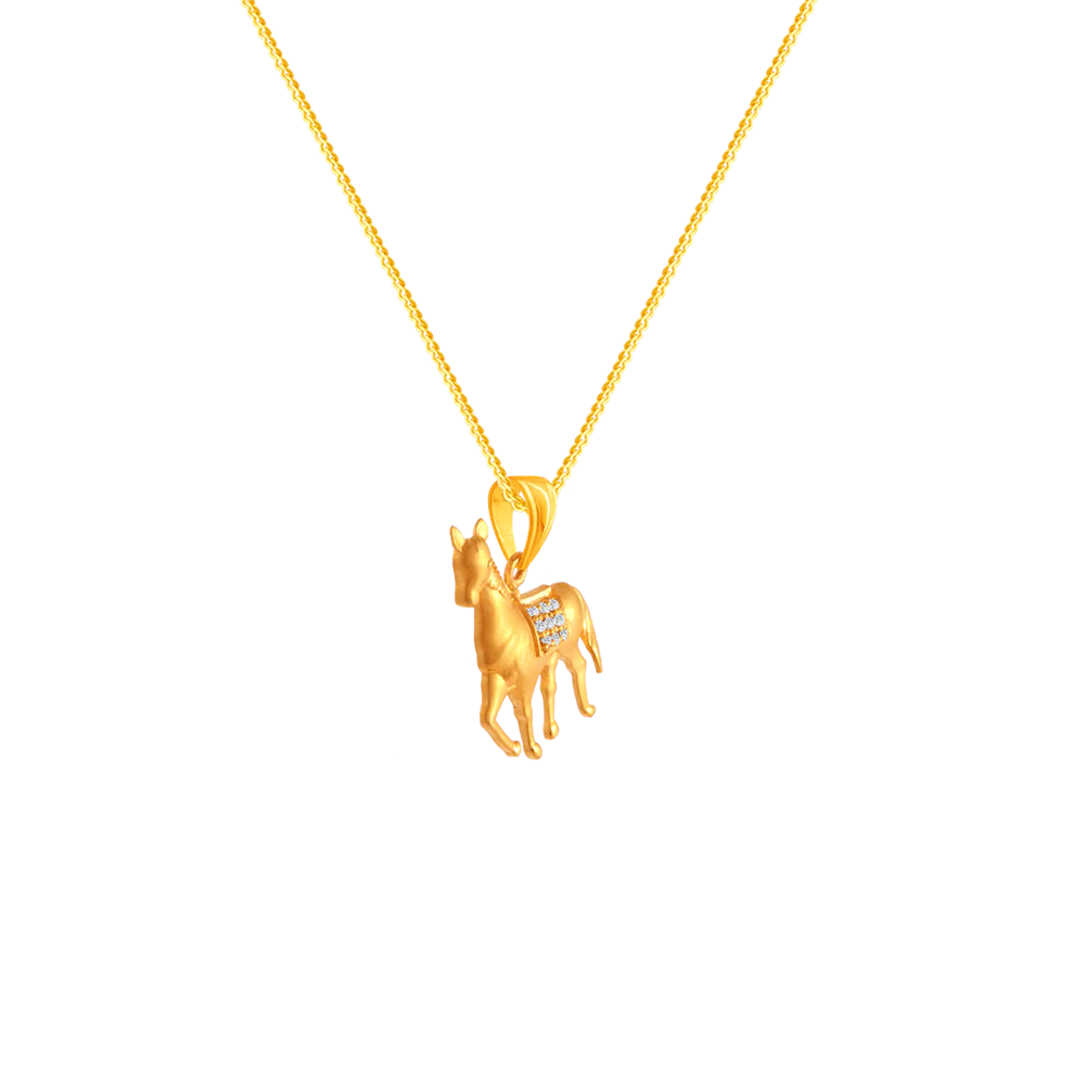 22k Horse Design Gold Pendant From Goldlites Collection - Image 2