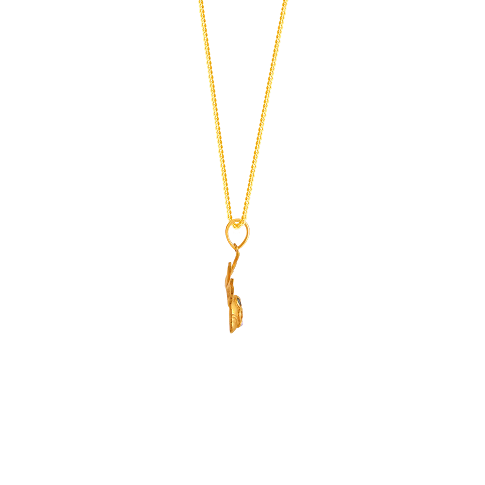 22k Intricate Gold Pendant Design With Fish Theme - Image 3