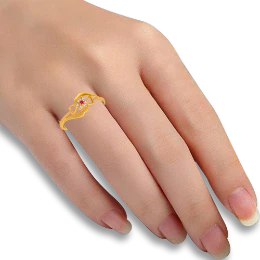 22k Intricately Detailed Unique Gold Ring - Image 4