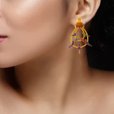 22k Jewellery Full Set Adorned With Colourful Birds - Image 7