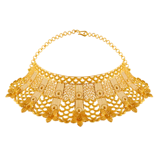 22k Jewellery Full Set With Floral Design And Intricate Craftsmanship - Image 2