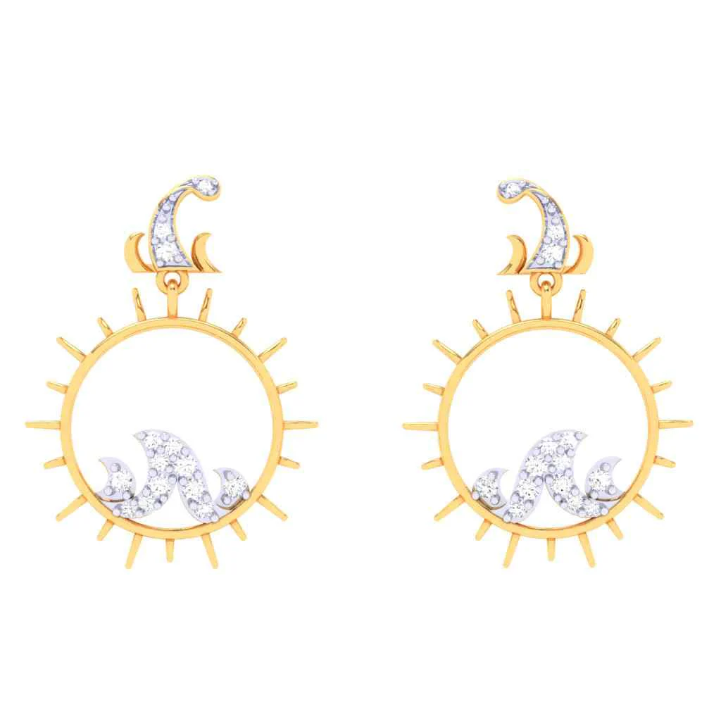 22k Latest Design Of Gold Earrings For Monsoon