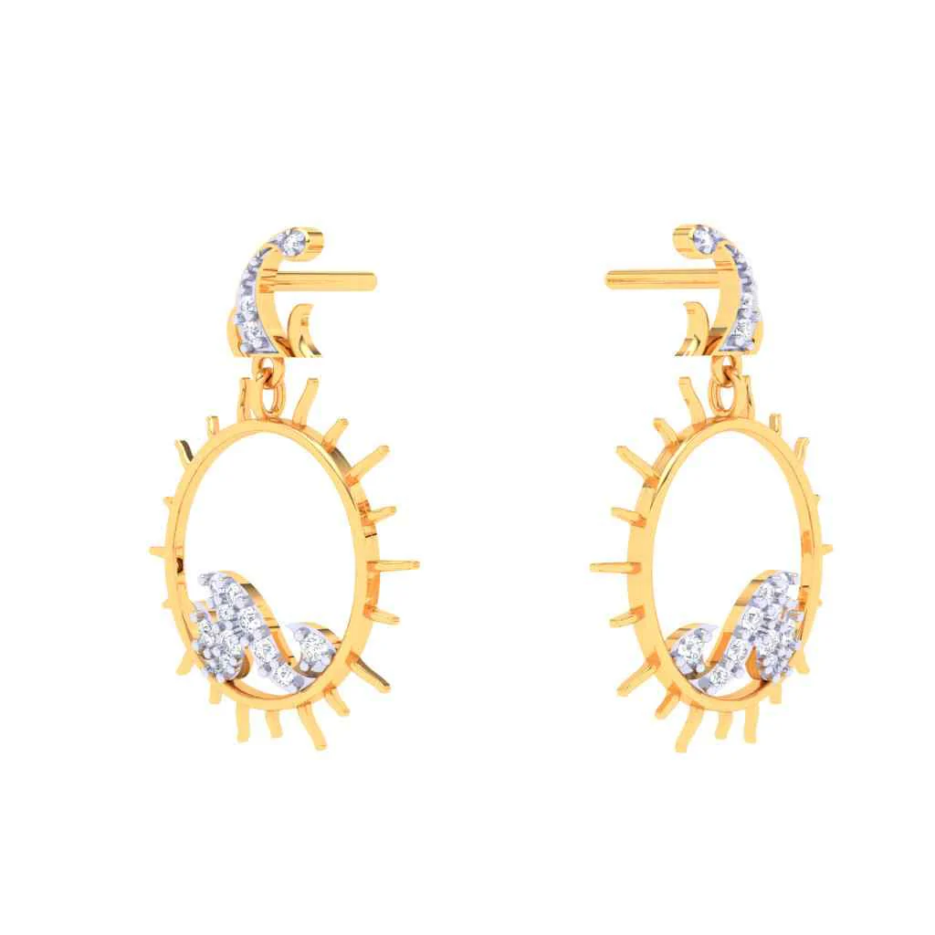 22k Latest Design Of Gold Earrings For Monsoon - Image 4