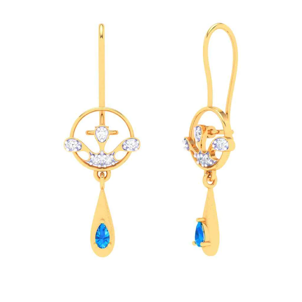 22k Latest Design Of Gold Earrings For The Rainy Season - Image 2