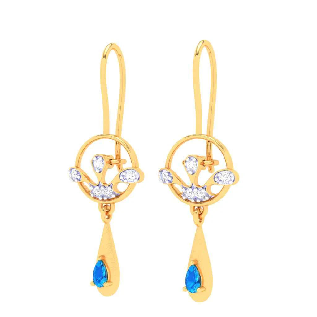 22k Latest Design Of Gold Earrings For The Rainy Season - Image 3