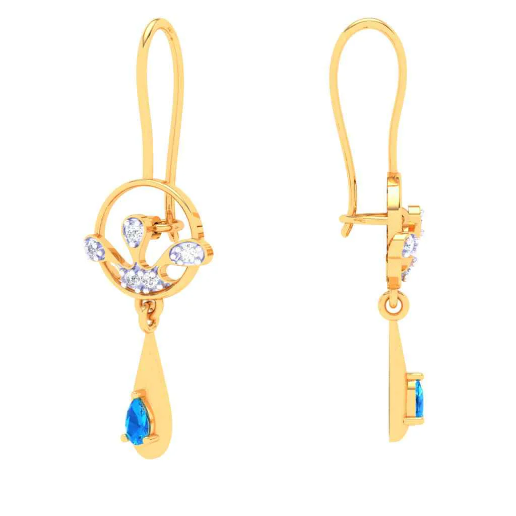 22k Latest Design Of Gold Earrings For The Rainy Season - Image 5