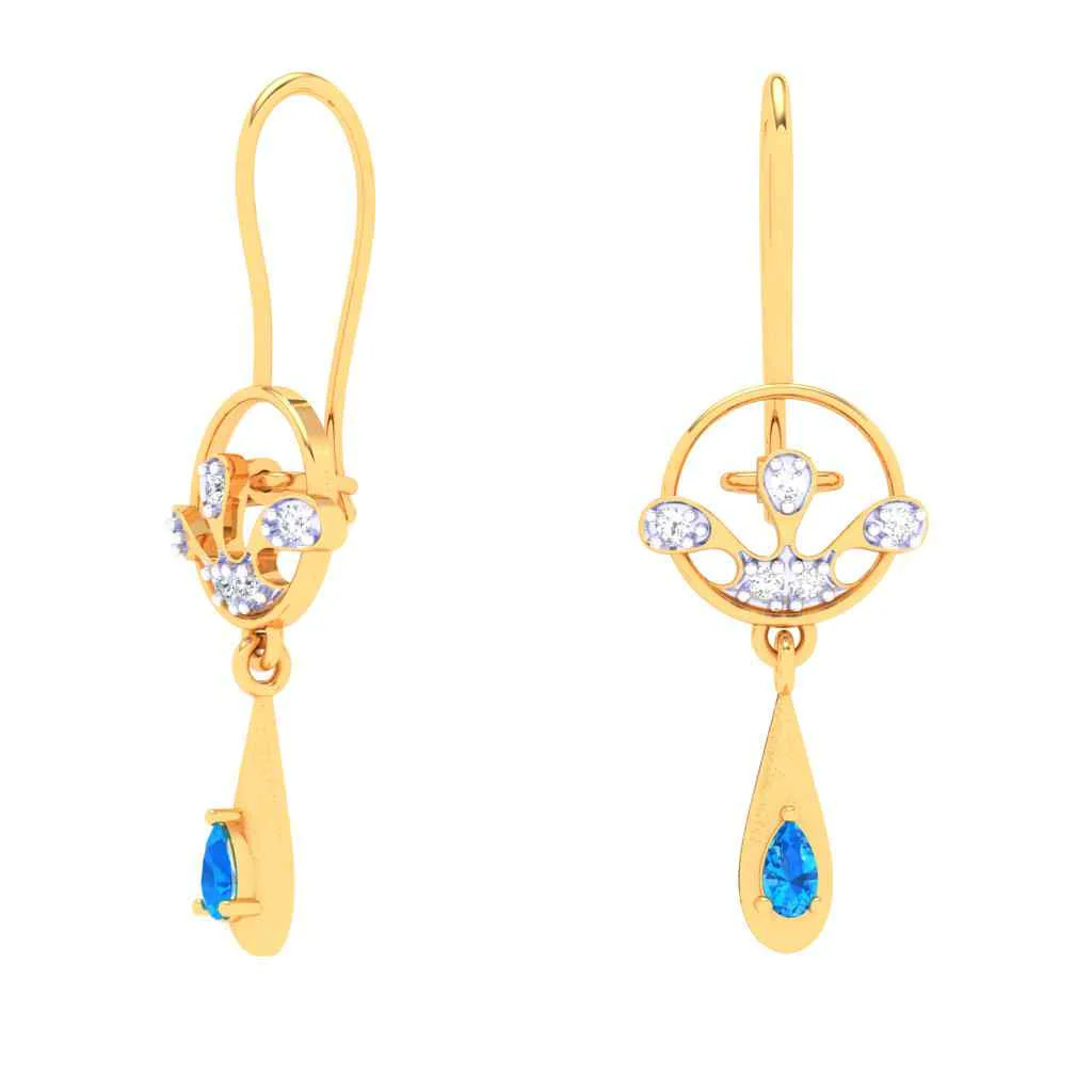22k Latest Design Of Gold Earrings For The Rainy Season - Image 6