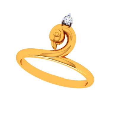 22k Lovable Swan Gold Ring - Image 5