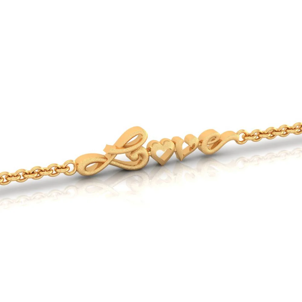 22k Love Word Chain Bracelet - Image 2