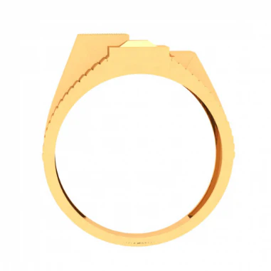 22k Male Gold Ring With Three Square Motif From Mugdhaa Collection - Image 4
