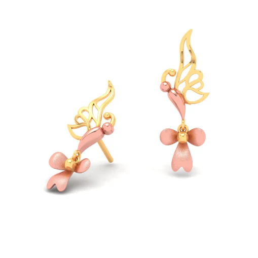 22k Modern And Stylish Gold Earrings Design - Image 5
