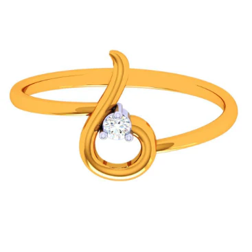 22k Modern Droplet Gold Ring - Image 4
