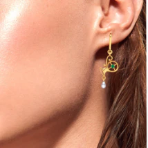 22k Quirky Gold Earrings For Ladies From Goldlites Collection - Image 6