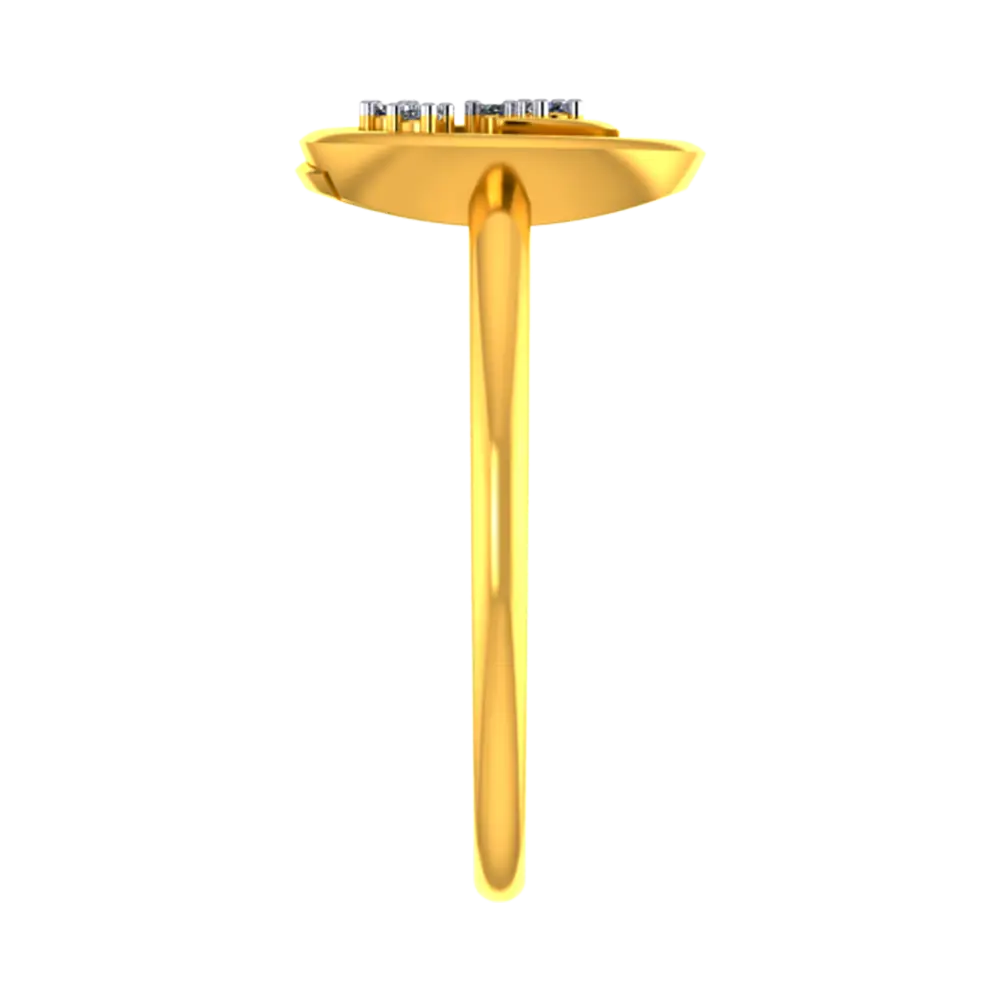 22k Ring With Twirled Design And Stone Detailing From Goldlites Collection - Image 5