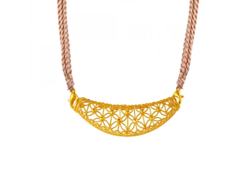 22k Royal Meshwork Broad Neckpiece - Image 2