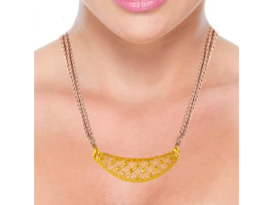 22k Royal Meshwork Broad Neckpiece - Image 4