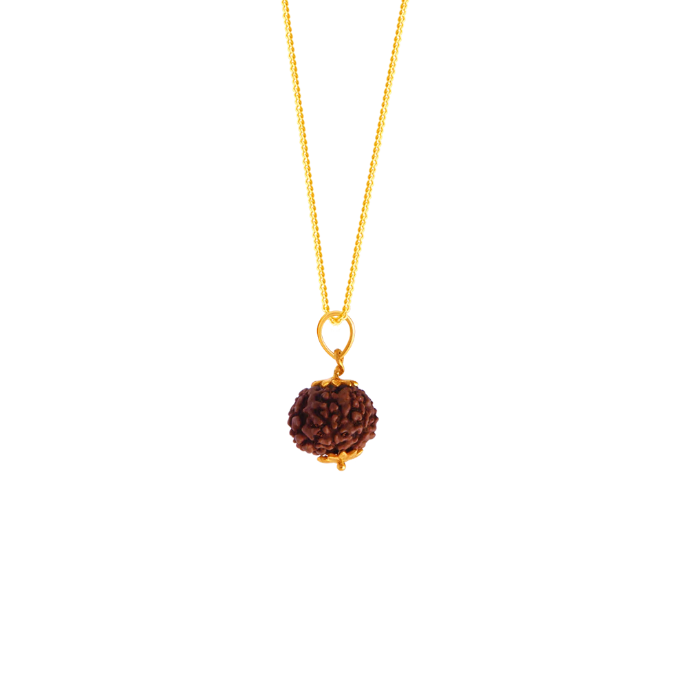 22k Rudraksh Studded Gold Pendant Design - Image 3