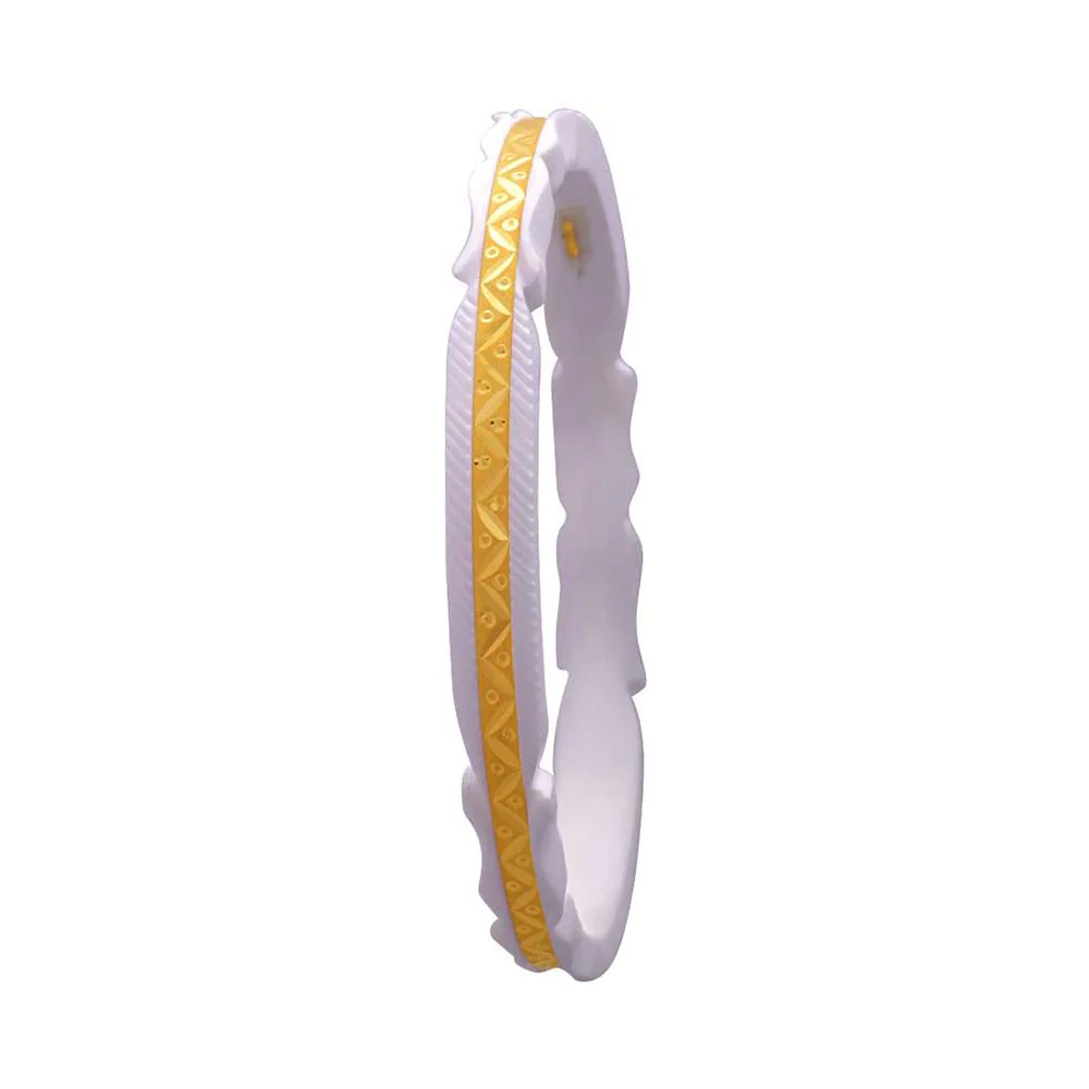 22k Simple Designed Sankha Bangle For Women - Image 2