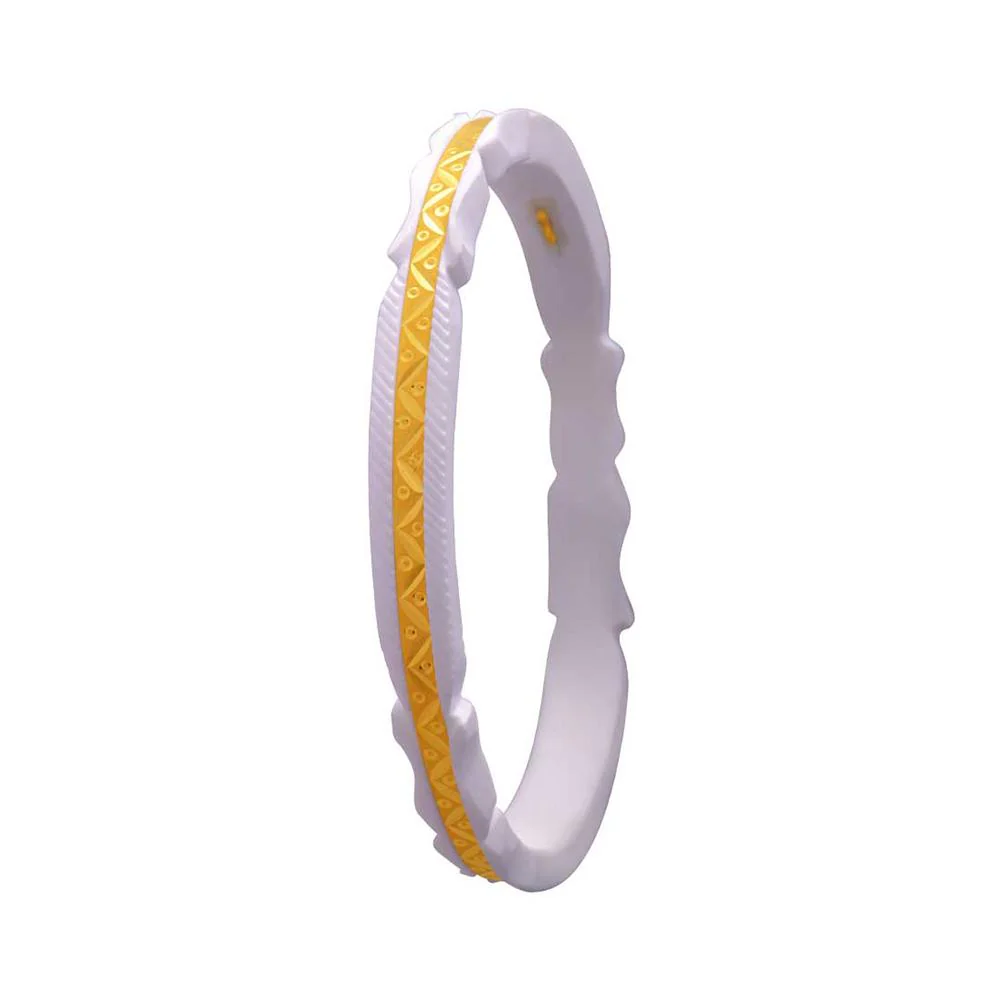 22k Simple Designed Sankha Bangle For Women - Image 3