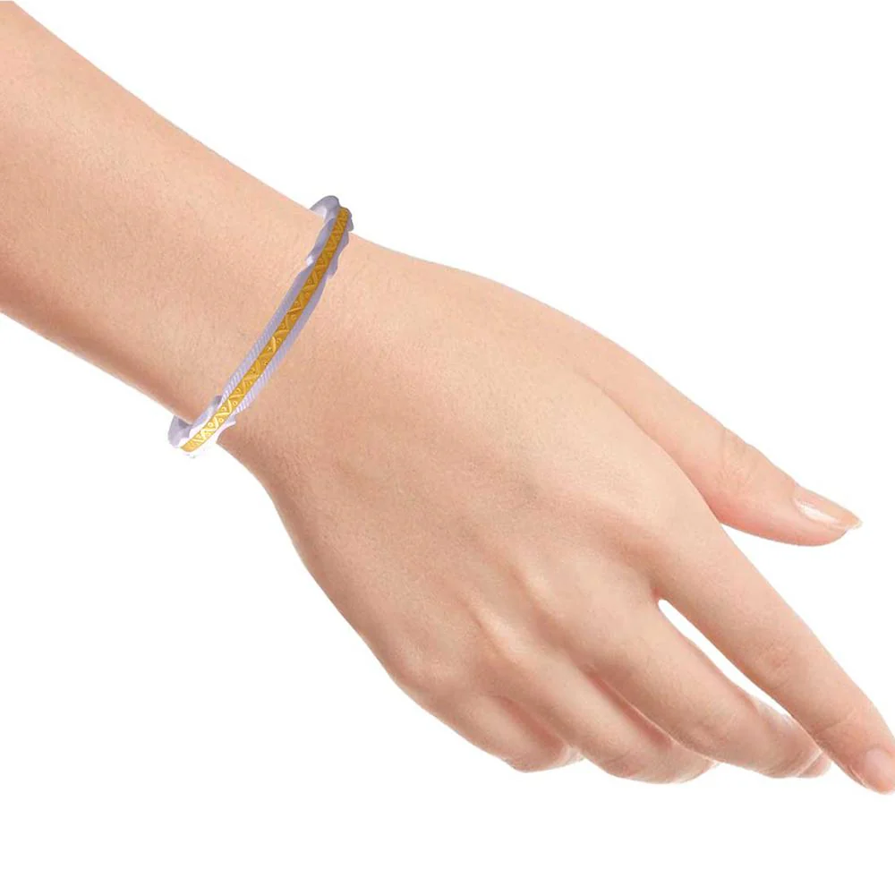 22k Simple Designed Sankha Bangle For Women - Image 4