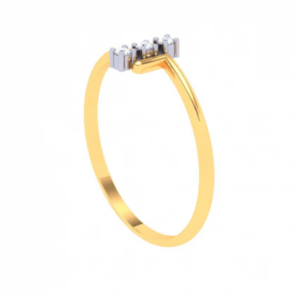22k Sleek Gold Ring With Unique Design From Goldlites Collection - Image 4