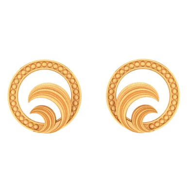 22k Small And Easy-to Carry Gold Earrings Design
