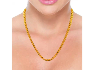 22k Stunning Gold Moff Chain With Meenakari Detailing - Image 4