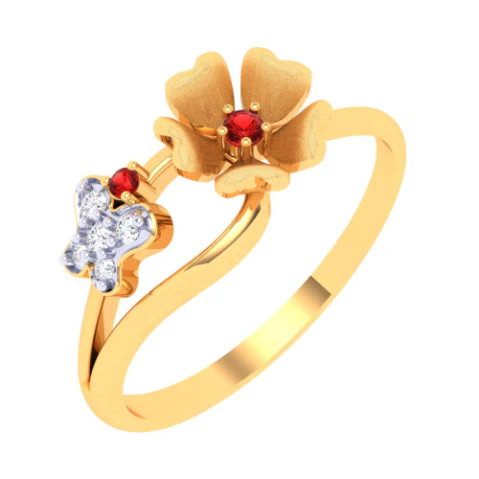 22k Stunting Gold Ring With Floral Design From The Online Exclusive - Image 2