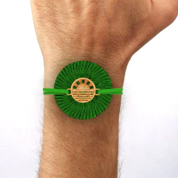 22k Sun Rising Beautiful Gold Rakhi - Image 5