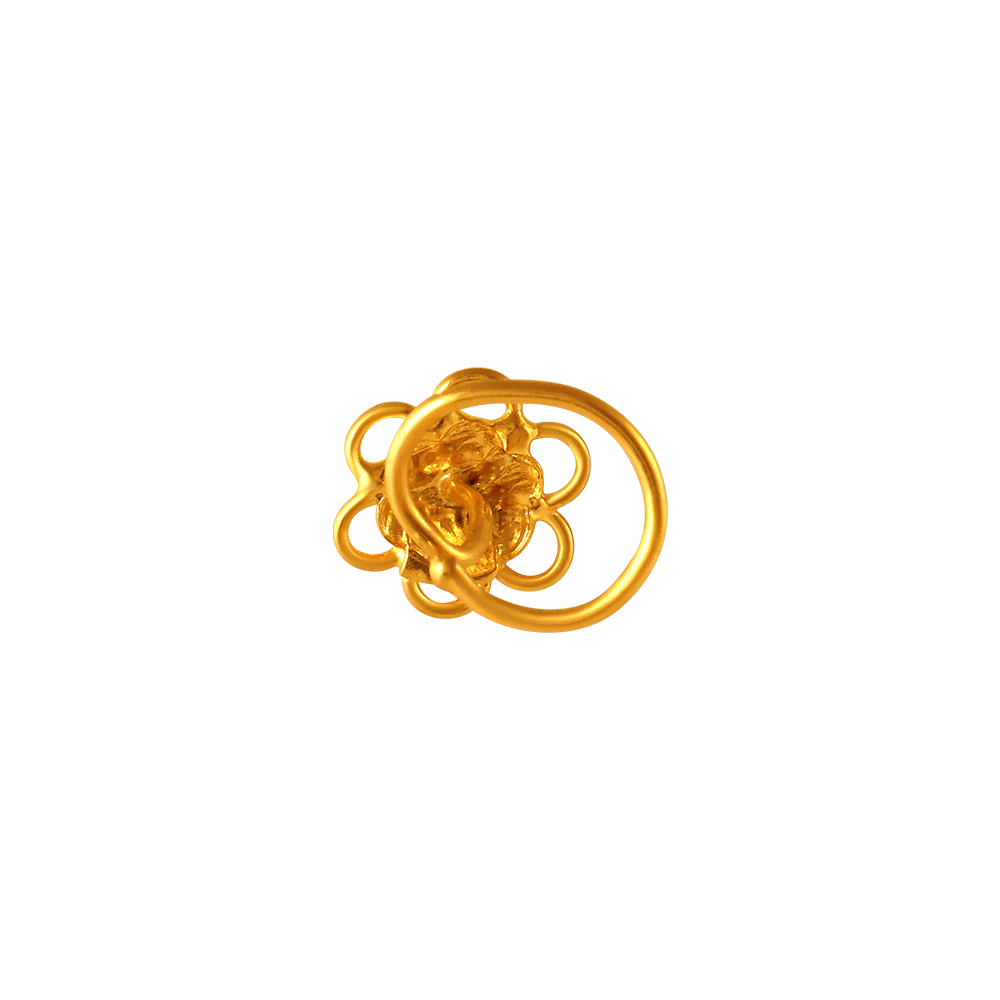 22k Truly Beautiful Nose Pin Gold Design - Image 4