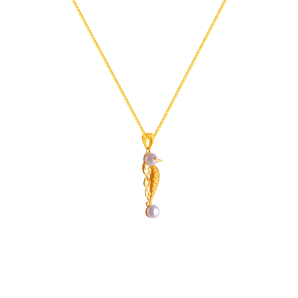 22k Unique Gold Pendant Design With Beads - Image 2