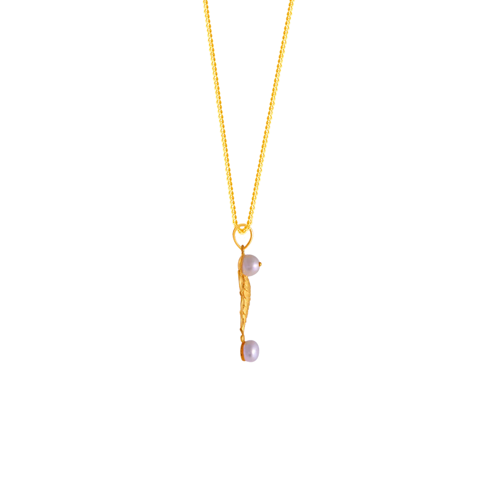 22k Unique Gold Pendant Design With Beads - Image 3
